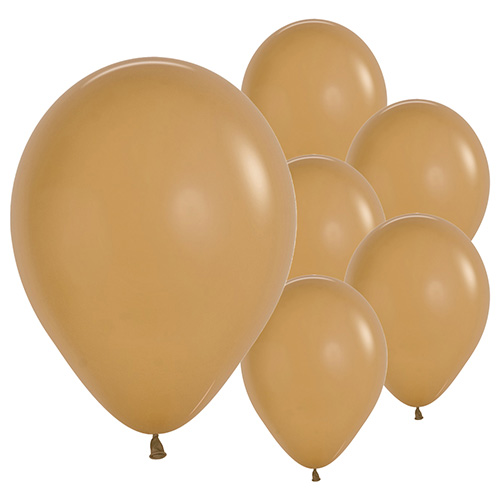Fashion Solid Latte Brown Sempertex Biodegradable Latex Balloons 30cm / 12 in - Pack of 50 Product Gallery Image