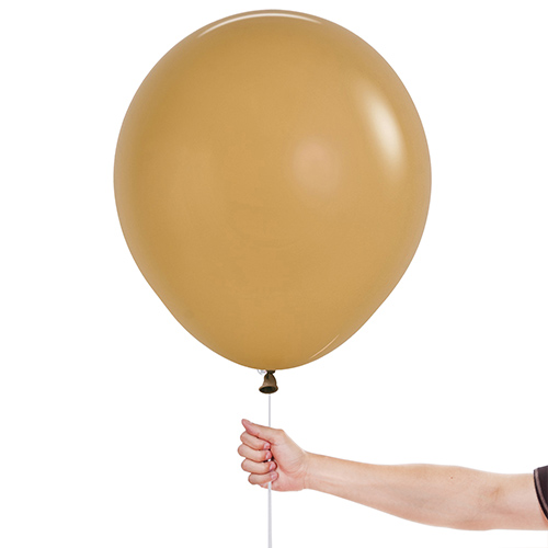 Fashion Solid Latte Brown Sempertex Biodegradable Latex Balloons 45cm / 18 in - Pack of 25 Product Gallery Image