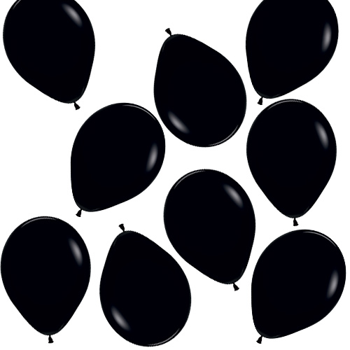 Fashion Solid Midnight Black Sempertex Biodegradable Latex Balloons 13cm / 5 in - Pack of 50 Product Image
