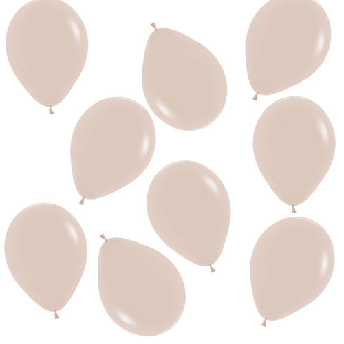Fashion Solid White Sand Biodegradable Mini Latex Balloons 13cm / 5 in - Pack of 50 Product Image