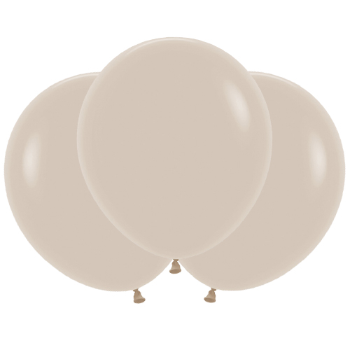 Fashion Solid White Sand Sempertex Biodegradable Latex Balloons 45cm / 18 in - Pack of 25 Product Gallery Image