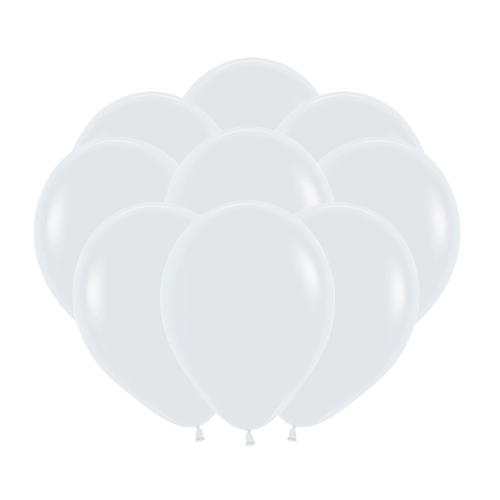 Fashion Solid White Sempertex Biodegradable Latex Balloons 23cm / 9 in - Pack of 100 Product Gallery Image