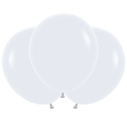 Fashion Solid White Sempertex Biodegradable Latex Balloons 45cm / 18 in - Pack of 25 Product Gallery Image