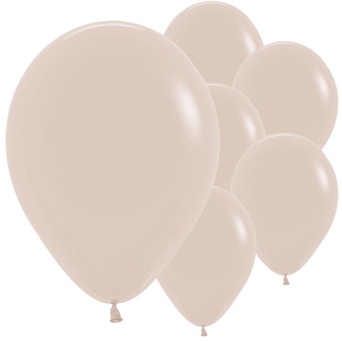 Fashion White Sand Biodegradable Latex Balloons 30cm / 12 in - Pack of 50 Product Image