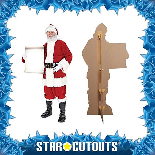 Father Christmas Small Sign Lifesize Cardboard Cutout 180cm Product Gallery Image