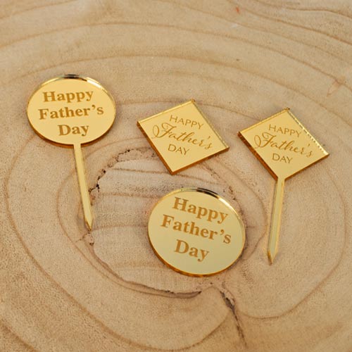 Father's Day Circle Cake Topper Product Gallery Image