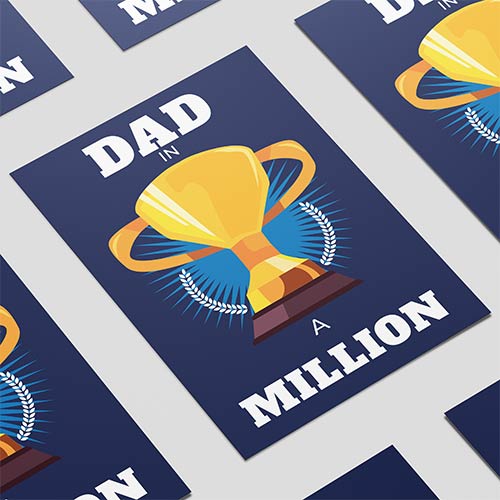 Father's Day Dad in a Million Design Poster PVC Party Sign Decoration Product Gallery Image