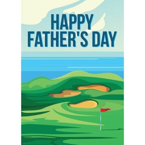 Father's Day Golf Course Design Poster PVC Party Sign Decoration Product Gallery Image