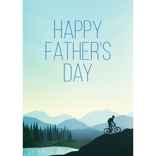 Father's Day Mountain Bike Design Poster PVC Party Sign Decoration Product Gallery Image