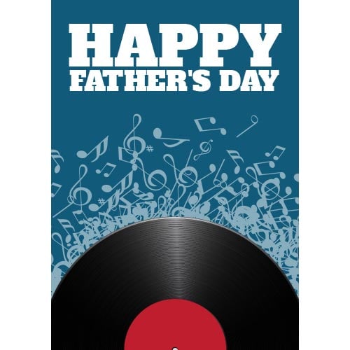 Father's Day Vinyl Record Music Design Poster PVC Party Sign Decoration Product Gallery Image