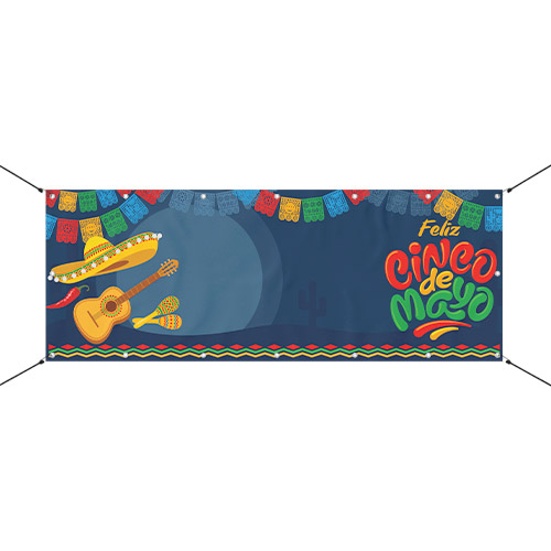 Feliz Cinco de Mayo Design Small Personalised Banner – 4ft x 2ft