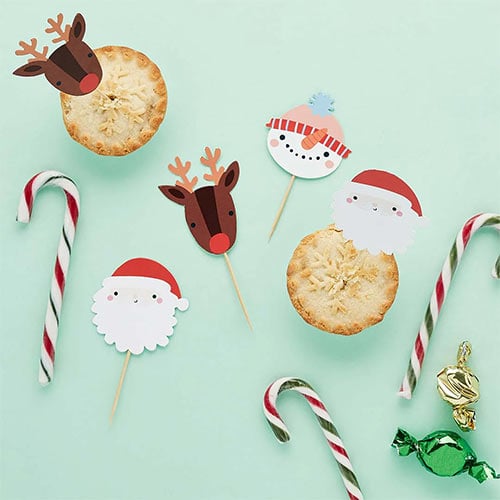 Festive Friends Christmas Food Picks - Pack of 12 Product Gallery Image
