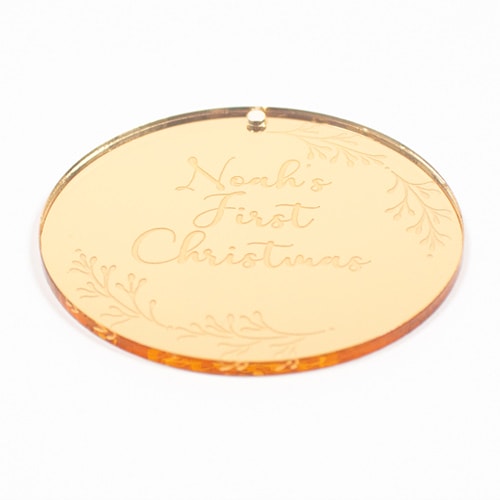 First Christmas Personalised Baby Bauble Decoration Product Gallery Image