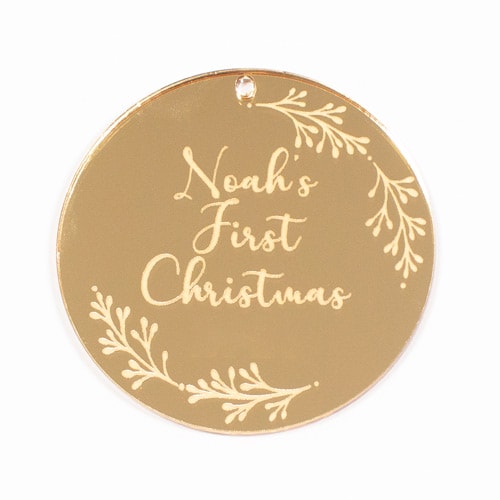 First Christmas Personalised Baby Bauble Decoration Product Gallery Image