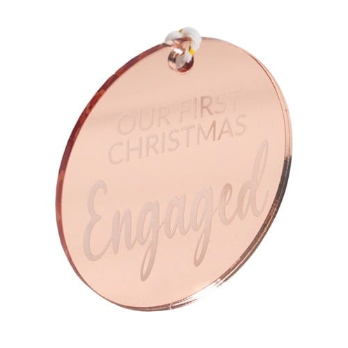 First Christmas Engaged Bauble Decoration Product Gallery Image