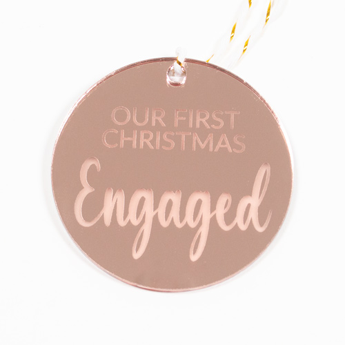 First Christmas Engaged Bauble Decoration Product Gallery Image
