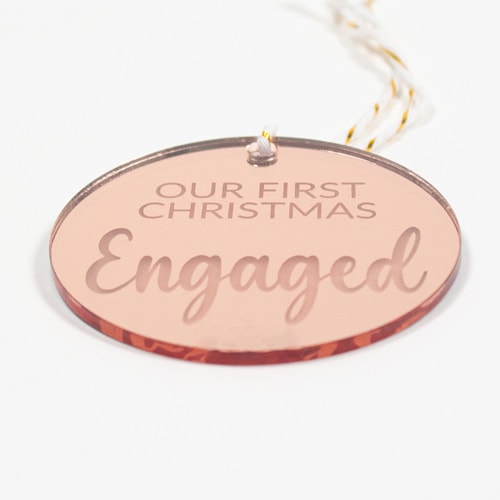 First Christmas Engaged Bauble Decoration Product Gallery Image