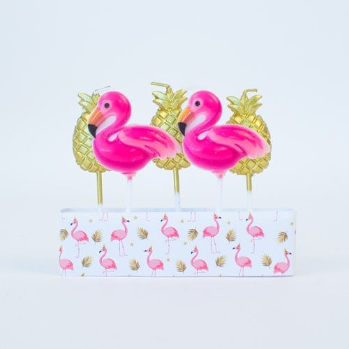 Flamingo & Pineapple Shaped Candles - Pack of 5 Product Gallery Image