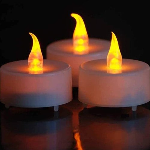 Flickering Effect LED Tealight Candles - Pack of 3 Product Gallery Image