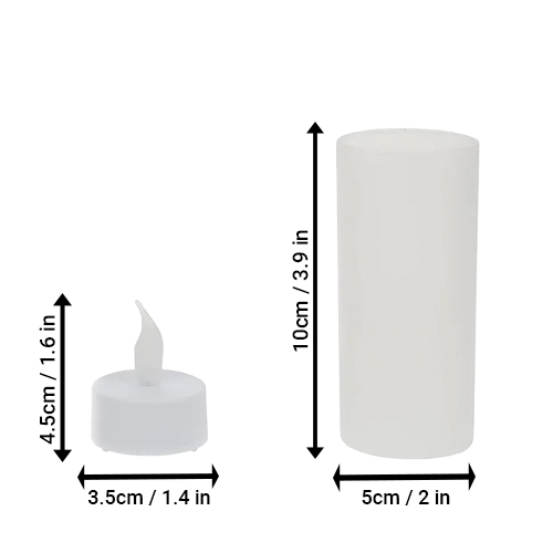 Flickering Tea Light Candle with Holder Product Gallery Image