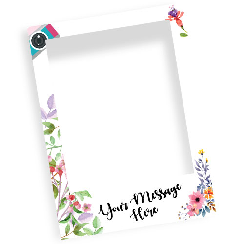Floral Wedding Personalised Selfie Frame Photo Prop