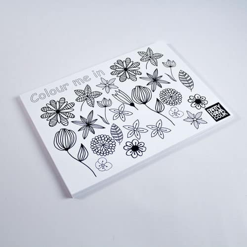 Flowers Themed A4 Colouring sheet Product Image