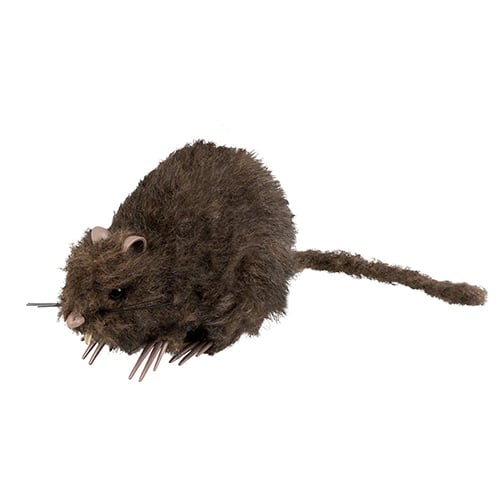 Fluffy Rat Rodent Halloween Decoration 15cm Product Image