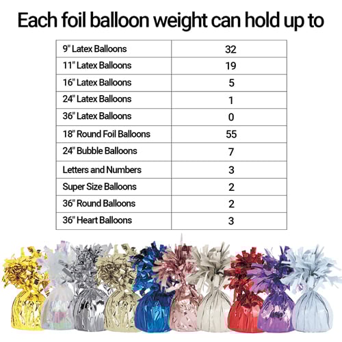 Black Foil Balloon Weight 175g Product Gallery Image