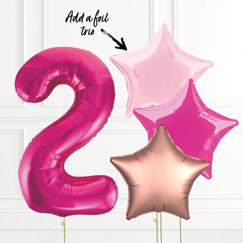 Inflated Pink Birthday Balloon Numbers Product Gallery Image