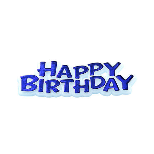 Football, Boots & Blue Happy Birthday Motto Cake Topper Kit Product Gallery Image