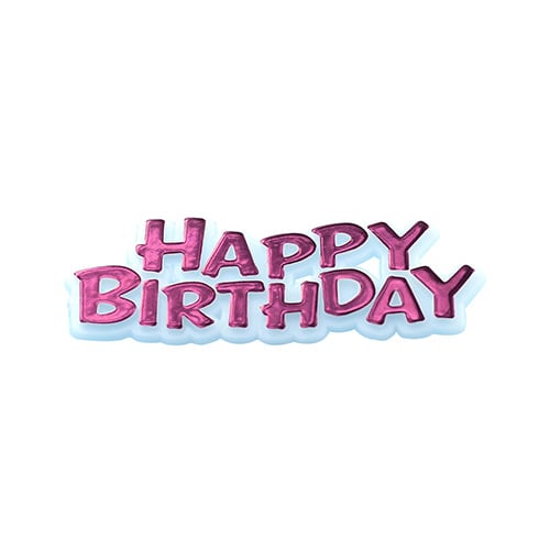 Football, Boots & Pink Happy Birthday Motto Cake Topper Kit Product Gallery Image