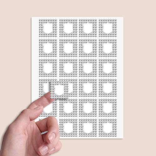 Football Design 40mm Square Sticker sheet of 24 Product Gallery Image