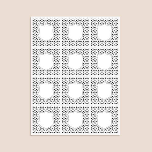 Football Design 65mm Square Sticker sheet of 12 Product Gallery Image