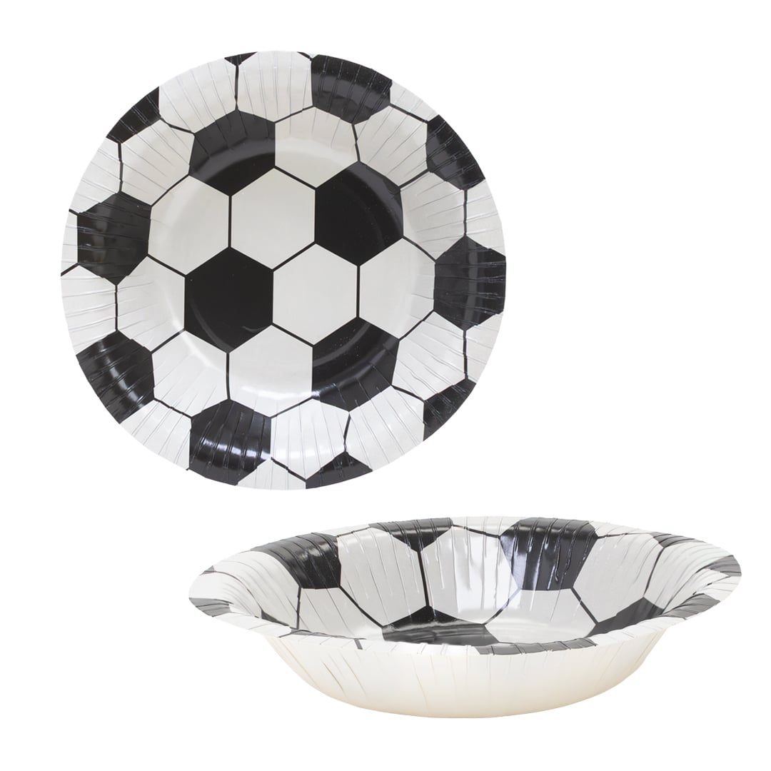Football Design Paper Bowls 17cm - Pack of 6