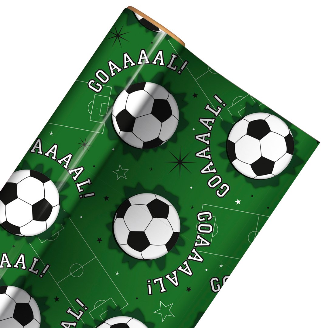 Football Goal Gift Wrapping Paper Roll 3m Product Gallery Image