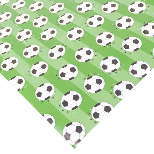 Football Green Gift Wrapping Paper Roll 3m