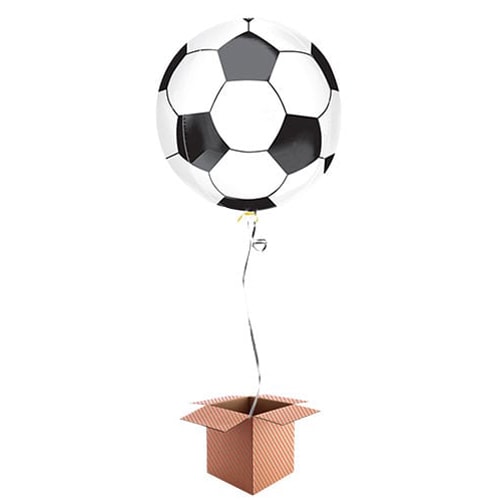 Football Orbz Foil Balloon - Inflated Balloon in a Box Product Gallery Image