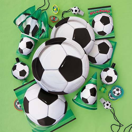 Football Plastic Party Loot Bags - Pack of 8 Product Gallery Image