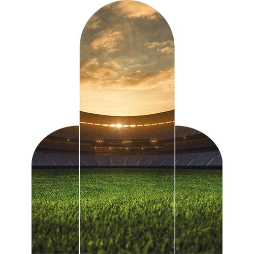 Football Stadium Sunset Design Arch and Two Sides Sailboard Backdrop Product Gallery Image