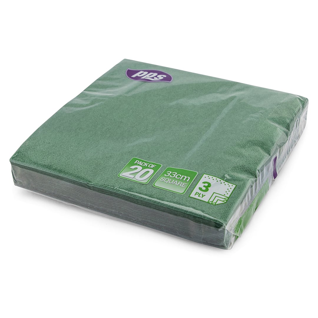 Forest Green Paper Luncheon Napkins 33cm 3 Ply - Pack of 20 Product Gallery Image