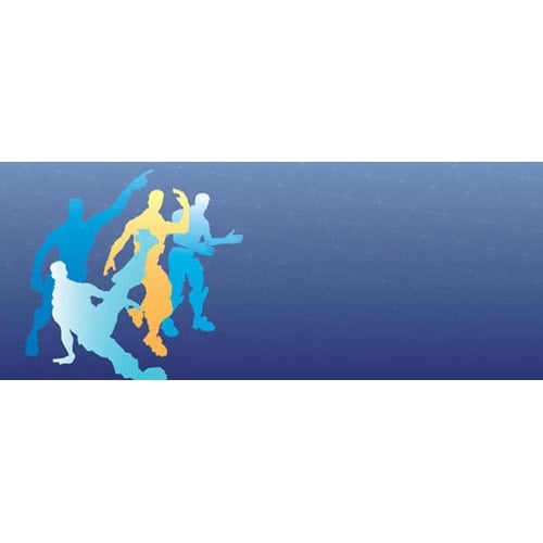 Four Silhouette Dancers Design Medium Personalised Banner - 6ft x 2.25ft