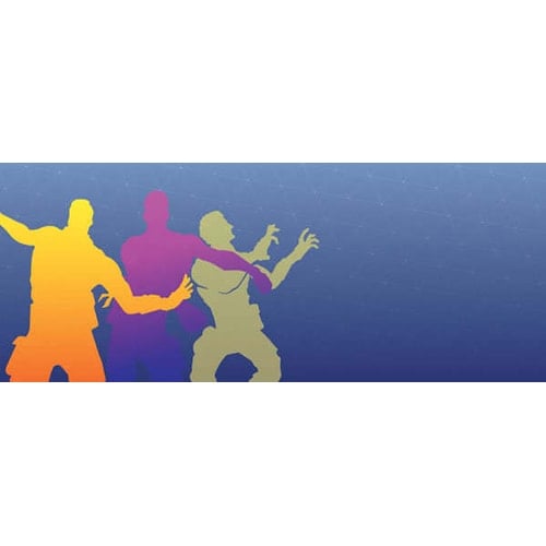 Three Silhouette Dancers Design Medium Personalised Banner - 6ft x 2.25ft