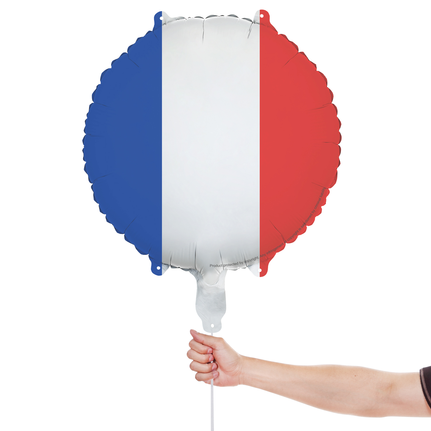 France French Flag Round Foil Balloon 45cm / 18 in Product Gallery Image