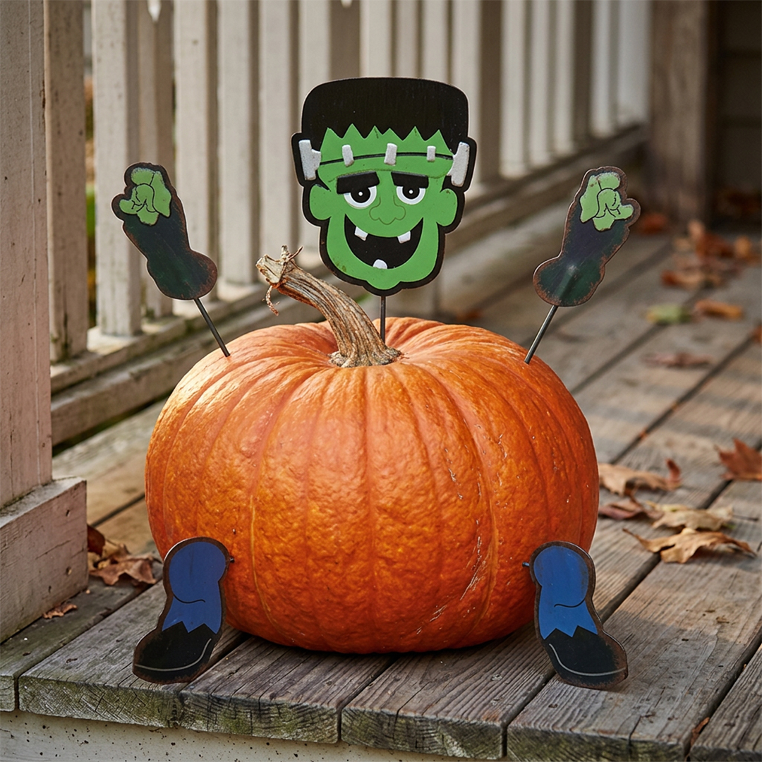 Frankenstein Halloween Pumpkin Decoration Kit View 2