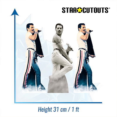 Freddie Mercury Table Top Cardboard Cutouts - Pack of 3 Product Gallery Image