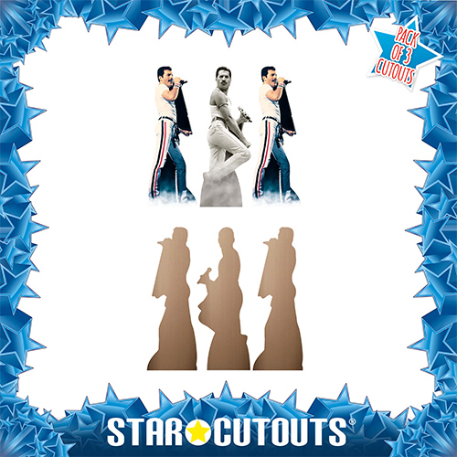 Freddie Mercury Table Top Cardboard Cutouts - Pack of 3 Product Gallery Image