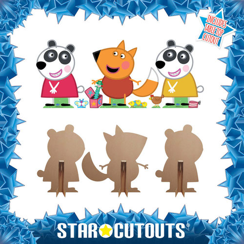 Freddy and Panda Twins (Peppa Pig) Cardboard Cutouts Decoration Pack Product Gallery Image