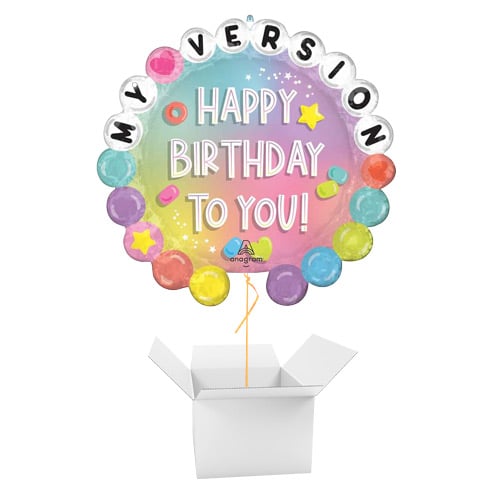 Friendship Bracelet Happy Birthday Helium Foil Giant Balloon - Inflated Balloon in a Box Product Gallery Image