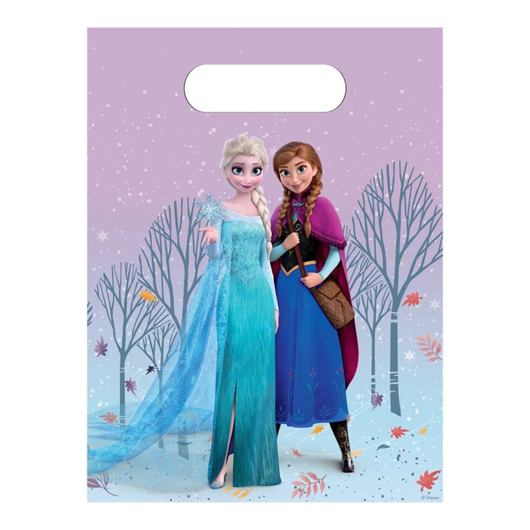 Frozen Idyllic Wonder Disney Princess Party Plastic Loot Bags - Pack of 6
