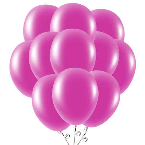Fuchsia Hot Pink Biodegradable Latex Balloons 23cm / 9 in - Pack of 50 Product Image